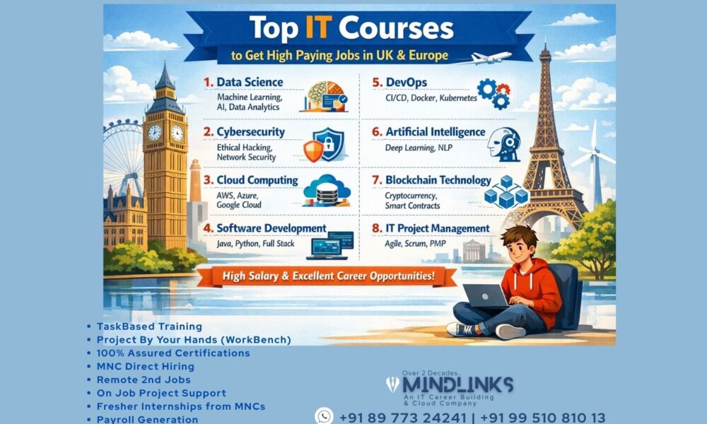 Top IT courses to get high paying jobs in UK and Europe